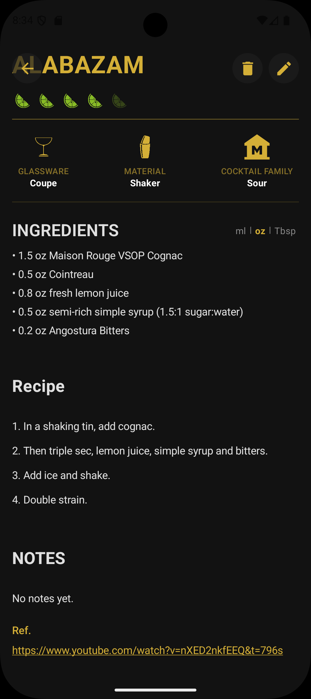 Cocktail Details Recipe Steps